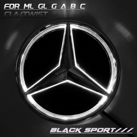 BlacK Car Led Logo Emblem Grille Light For Mercedes Benz W207 E ML GL CLA Twist