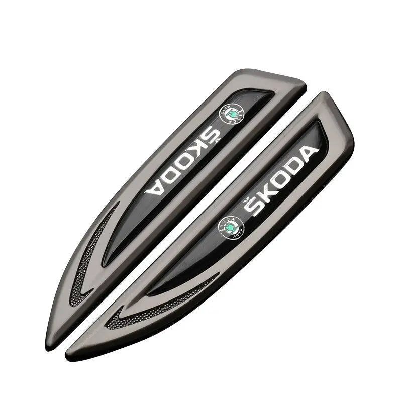 Car Fender Stickers for Skoda Octavia 2 A7 Tour RS Rapid Kodiaq Felicia Superb Kamiq Auto Body Decals Emblem Styling