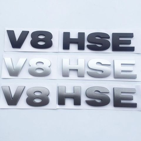 Tail Gate Emblem Brade Sticker V8 HSE for Land Rover Range Rover Discovery 3 4