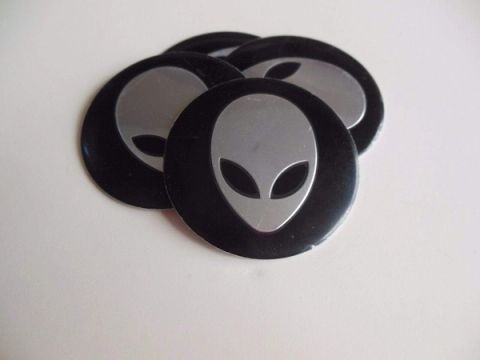 4PCS 56mm Aliens Deadpoo Car Wheel Center Hub Cap Sticker Emblem Badge Decal