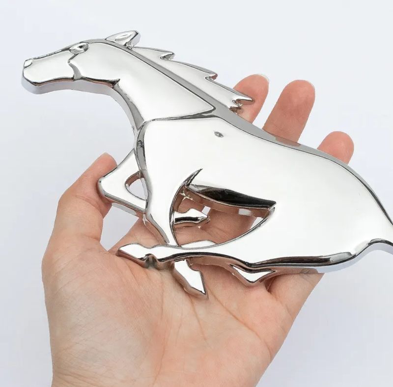 For Mustang 2015-2021 Fastback Mach 1 Shelby Metal Front Grill Horse Emblem