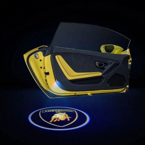 2pcs LED Car Door Courtesy Projector Laser Ghost Shadow Light For Lamborghini Logo