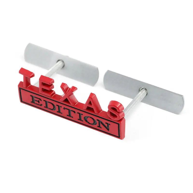 Metal Sticker TEXAS Edition Badge Emblem Front Hood Grille for BMW Nissan Mazda Skoda Lexus