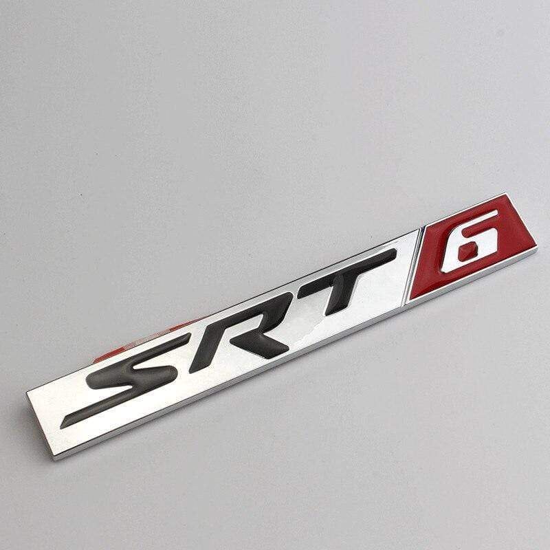 Metal Car Body Decoration for SRT8 SRT6 Logo Car Rear Side Sticker for Dodge Charger Challenger Caliber Jcuv Ram Journey