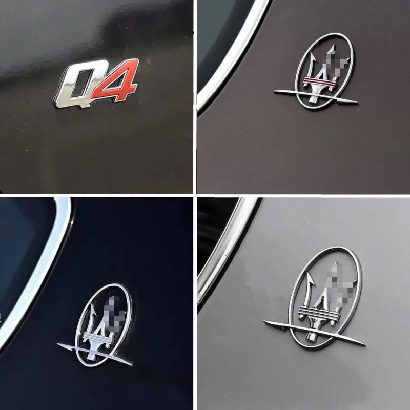 2pcs 3D ABS Stickers Decals Emblem Badge For Maserati Ghibli Granturismo Levante