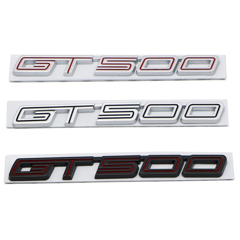 3D Metal GT500 Side Emblem Badge Sticker Rear Trunk Decals for Ford Mustang