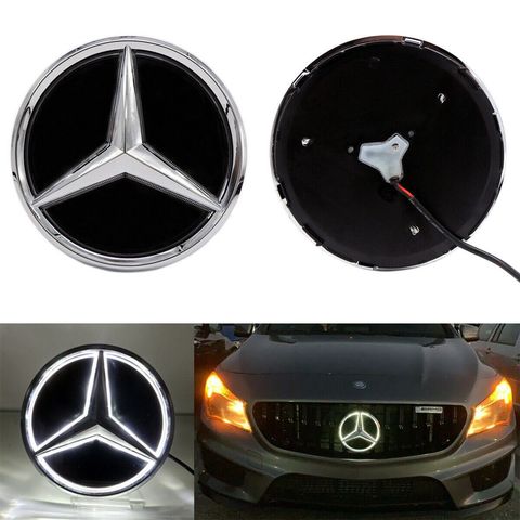 Mirror Car Led Star Logo Grille Badge Light For Mercedes Benz C Class 2019-2020