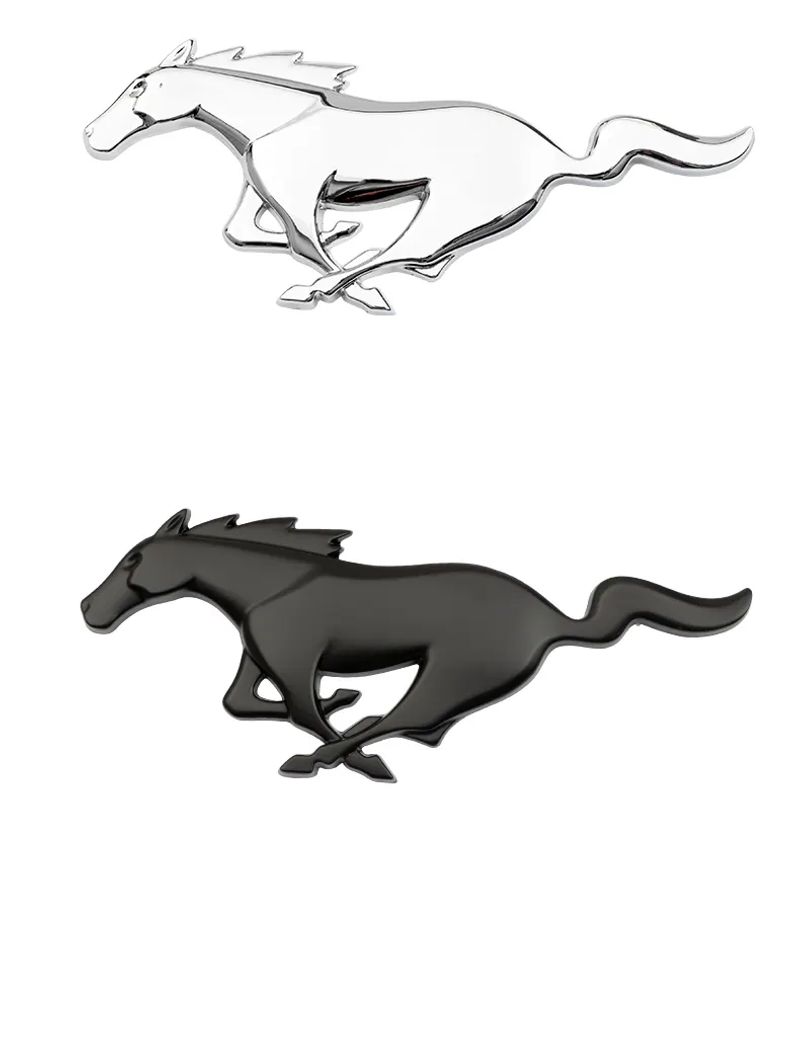 For Mustang 2015-2021 Fastback Mach 1 Shelby Metal Front Grill Horse Emblem