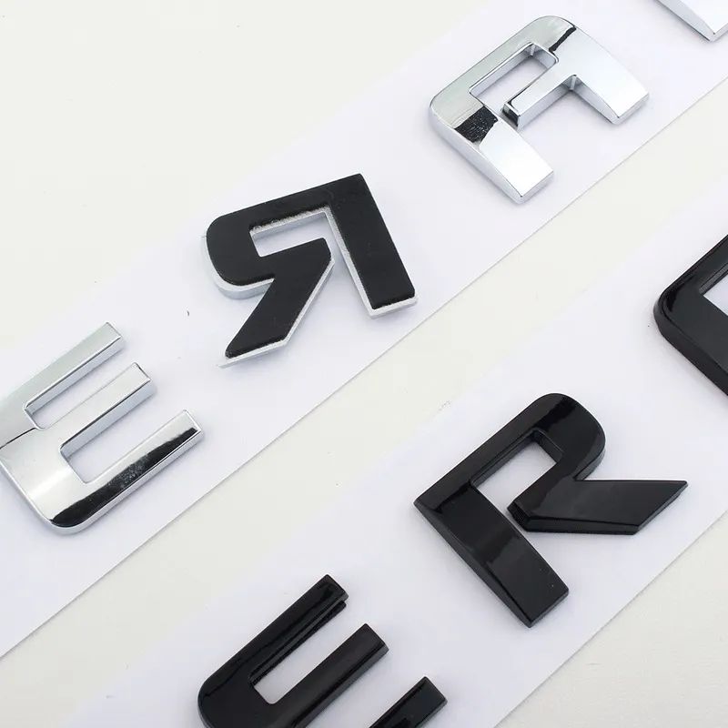 3D Side Fender Trunk Emblem Sticker For Chevrolet SILVERADO Letters Silver Black