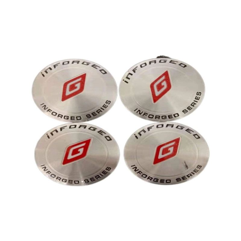 4pcs 56mm Inforged Series Car Wheel Center Hub Cap Badge Emblem Sticker