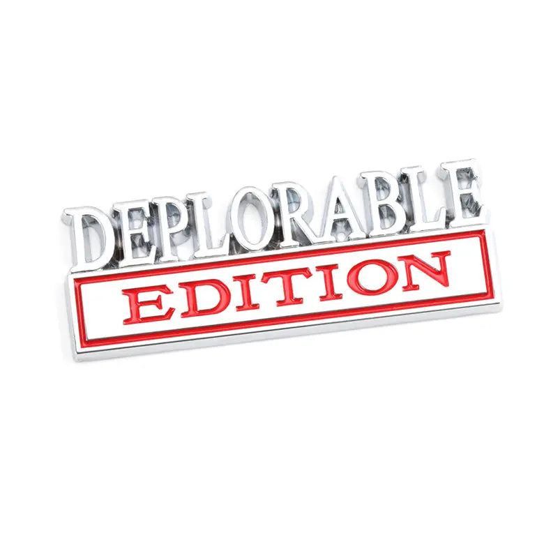 Sticker Deplorable Edition Badge Emblem Hood Grille for Jeep Patriot Freelance Compass