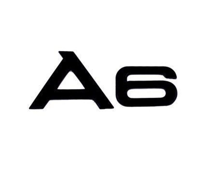 1pcs ABS Glossy Black Rear Tailage Trunk Sticker For Audi A6 C6 C5 A3 A5 Q2 Q3