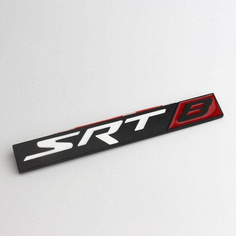 Metal Car Body Decoration for SRT8 SRT6 Logo Car Rear Side Sticker for Dodge Charger Challenger Caliber Jcuv Ram Journey