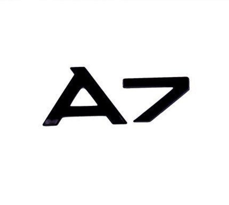 1pcs ABS Glossy Black Rear Tailage Trunk Sticker For Audi A6 C6 C5 A3 A5 Q2 Q3