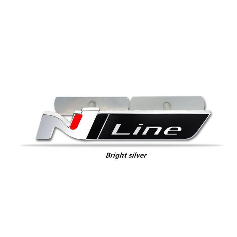 1x 3D Metal N NLINE N Line Badge Emblem Grille for Hyundai Front Hood