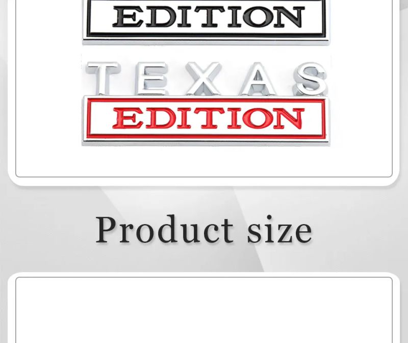 Metal Sticker TEXAS Edition Badge Emblem Front Hood Grille for BMW Nissan Mazda Skoda Lexus