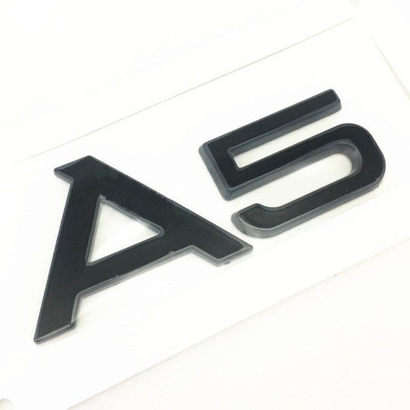 1 Pcs For Audi Black/Silver A 3 4 5 6 7 8 Rear Bumper Trunk Emblem Stickers Badge Decals