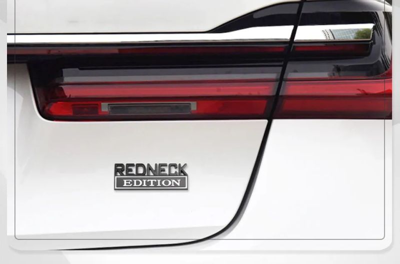 Redneck Edition Badge Emblem Hood Grille Sticker for Subaru Honda Jeep Ford Nissan Lexus