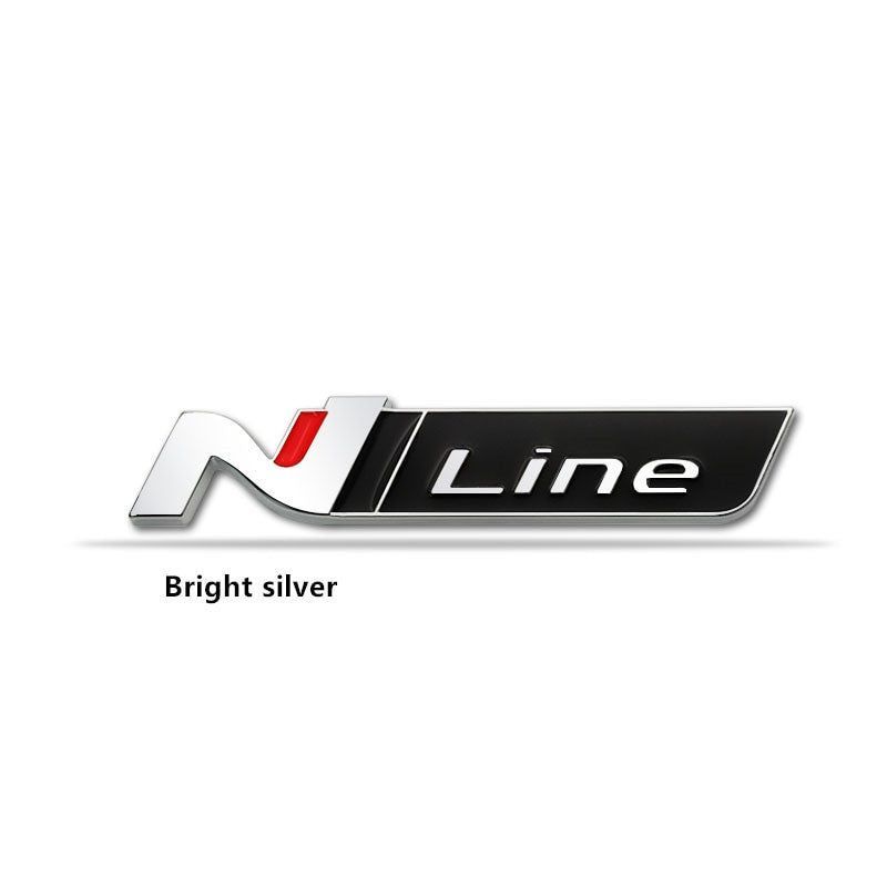 1x 3D Metal N NLINE N Line Badge Emblem Grille for Hyundai Front Hood