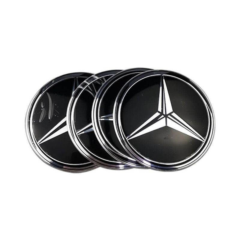 56mm 4PCS Mercedes Benz AMG Apple Tree Brabus Lorinser Car Wheel Center Hub Cap Sticker Emblem Badge Decal