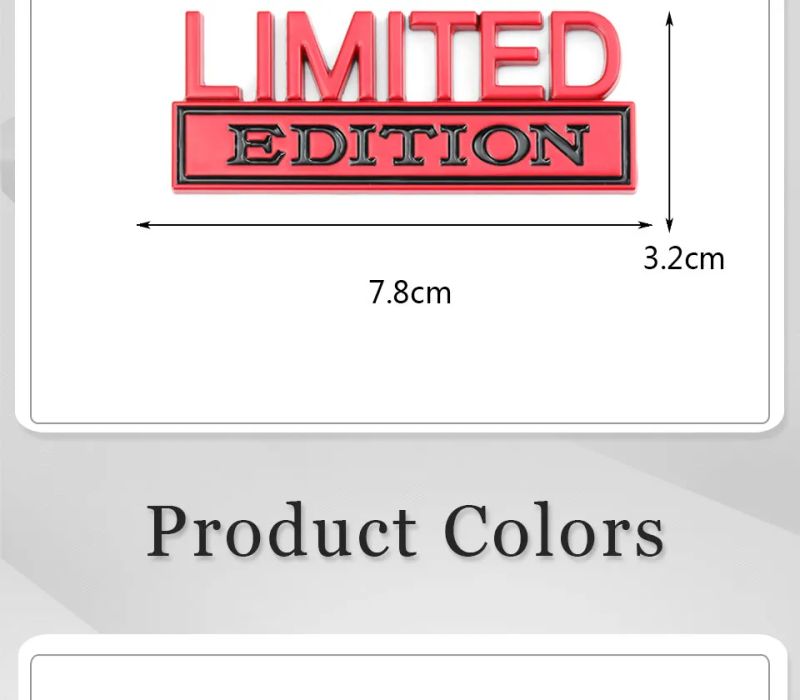 Car Sticker LIMITED Edition Badge Emblem Hood Grille for Subaru Jeep Ford Nissan Lexus