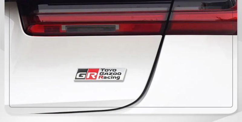 GR Gazoo Racing Badge Front Hood Grille Emblem Decal for Toyota HV YARiS GRMN GR Sport
