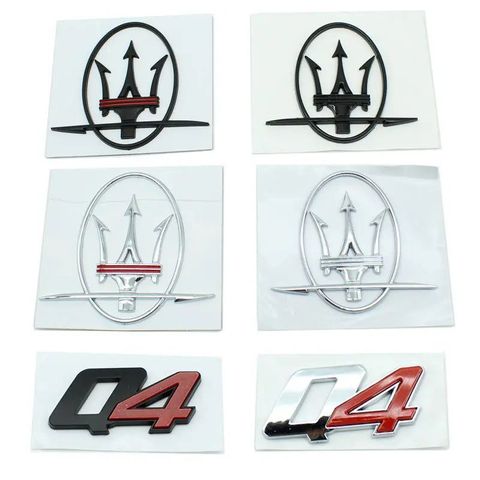 2pcs 3D ABS Stickers Decals Emblem Badge For Maserati Ghibli Granturismo Levante
