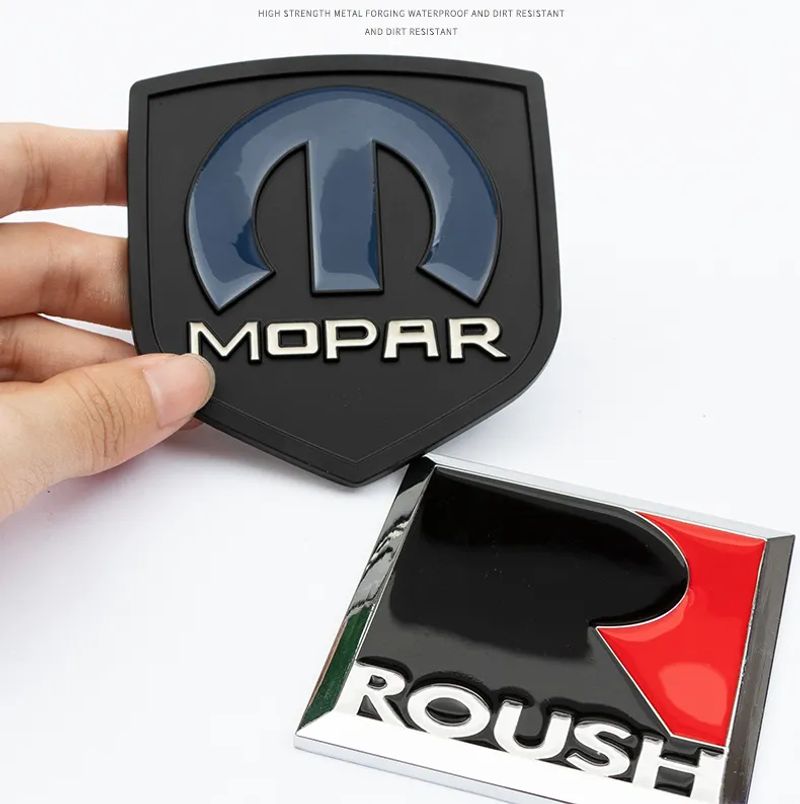 3D Metal ROUSH MOPAR Decoration Stickers Trunk Fender Rear For Ford Mustang