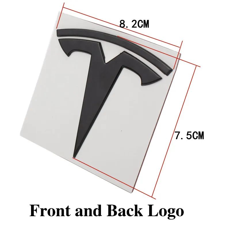 2pcs Tesla Metal Original Sticker For Model 3 Model Y Trunk Replace Emblem Stickers