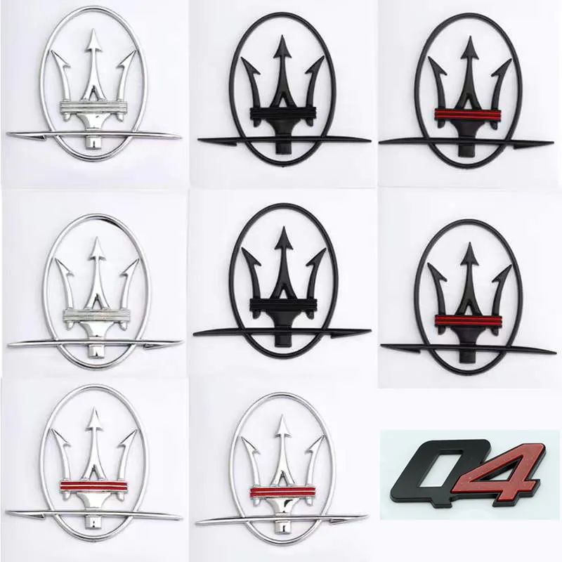 2pcs 3D ABS Stickers Decals Emblem Badge For Maserati Ghibli Granturismo Levante