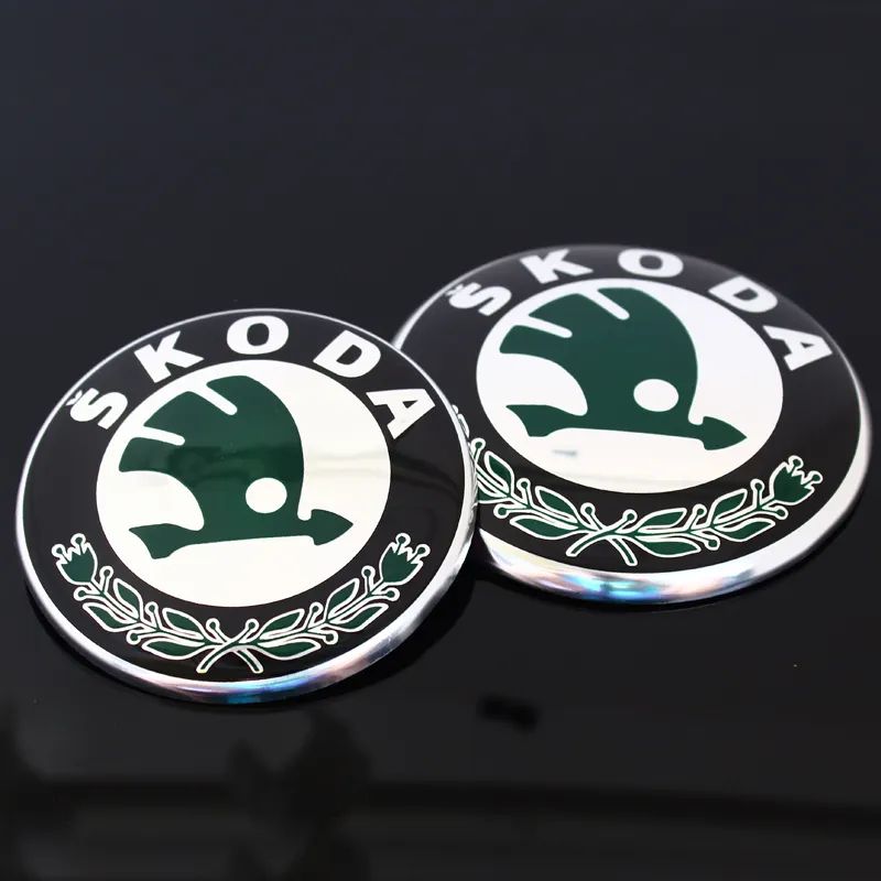 ABS Emblem For Skoda Fabia 1 2 Octavia a7 RS Superb Front Rear Boot Tailgate Sticker