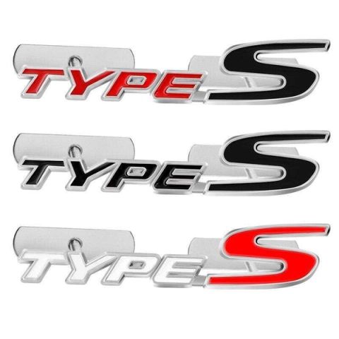1pcs NEW 3D Car Metal Front Grill Emblem Auto Grille Badge For Honda Type S Sport Logo Civic Accord Crv Hrv Car Accessories