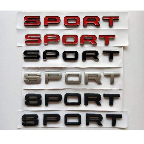 Chrome Silver Black Trunk Lid Letters SPORT Badge Emblem Emblems Badges Sticker for Land Rover Discovery Range Rover