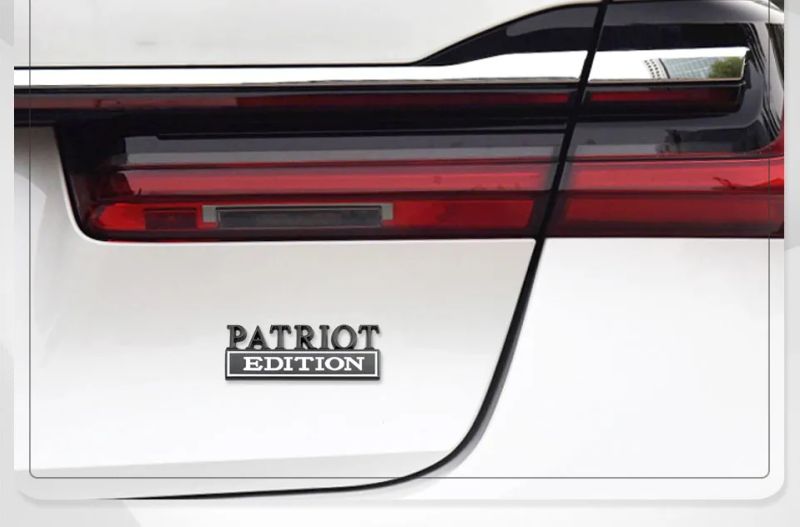 Metal Car Sticker PATRIOT Edition Badge Emblem Front Hood Grille for BMW Subaru Mazda