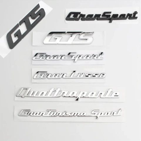 Maserati GTS Gransport Granlusso Quattroporte Granturismo Letter Emblem Badge Stickers Decals