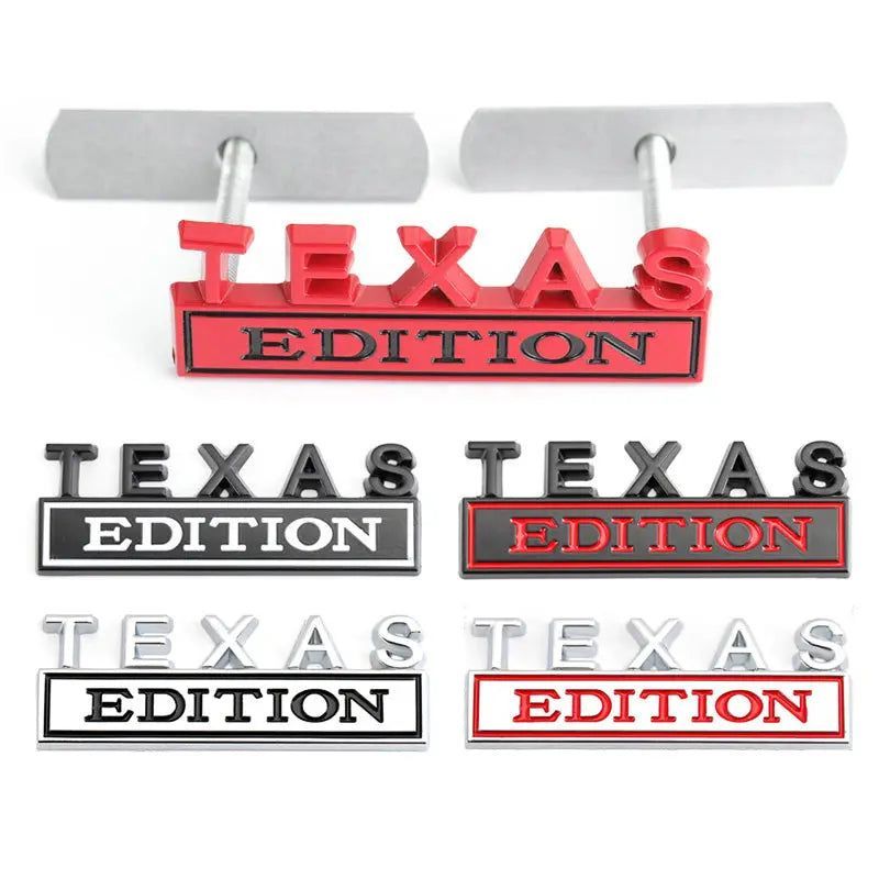 Metal Sticker TEXAS Edition Badge Emblem Front Hood Grille for BMW Nissan Mazda Skoda Lexus