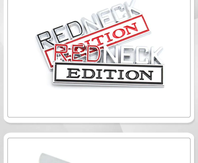 Redneck Edition Badge Emblem Hood Grille Sticker for Subaru Honda Jeep Ford Nissan Lexus