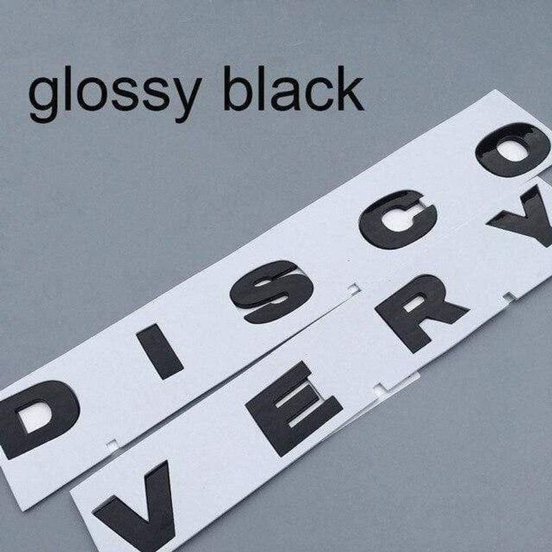 Round Font Letter Emblem Badge for DISCOVERY 4 V8 HSE SPORT Car Refitting Hood Rear Trunk Logo Sticker