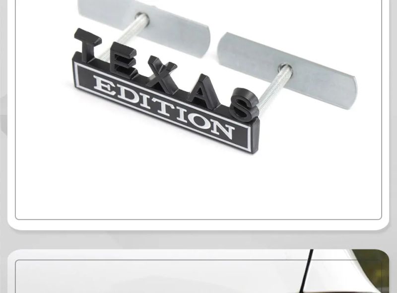 Metal Sticker TEXAS Edition Badge Emblem Front Hood Grille for BMW Nissan Mazda Skoda Lexus