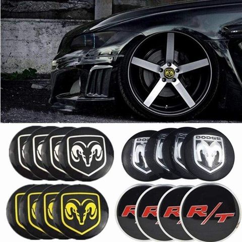 56MM Car Wheel Center Hub Caps Sticker for Dodge Ram 1500 2500 Journey Caliber Charger Challenger Nitro Durango Auto