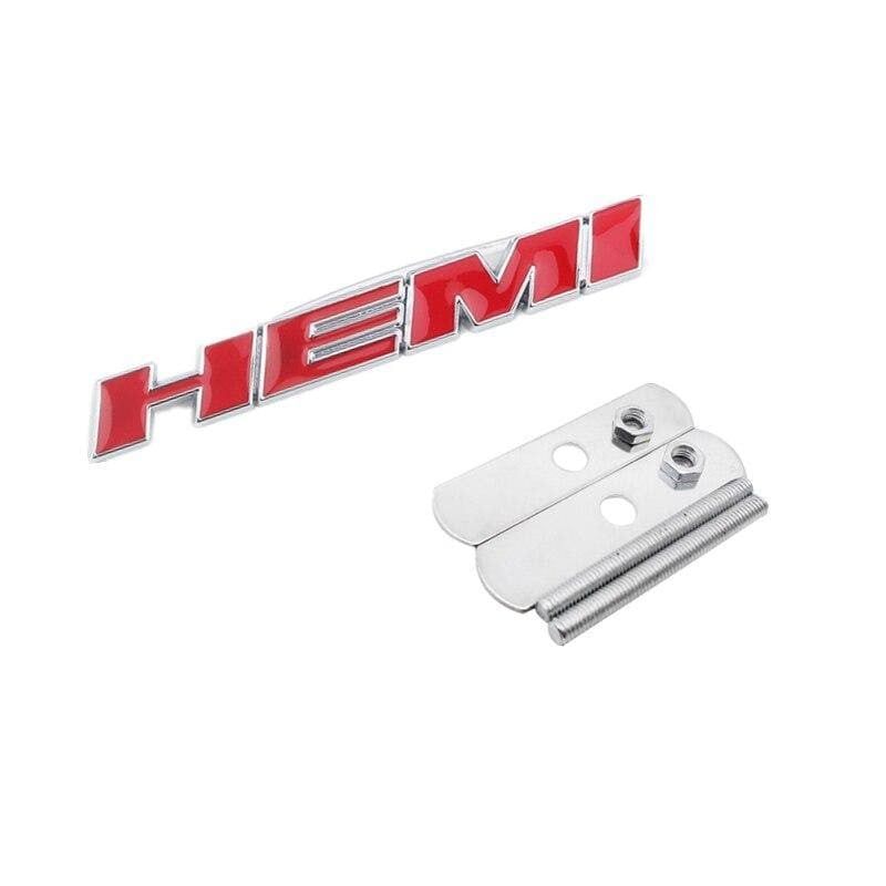Metal Auto Front Grille Emblem Car Sticker for Dodge HEMI Badge Styling Caliber Jcuv Journey Challenger RAM Caravan