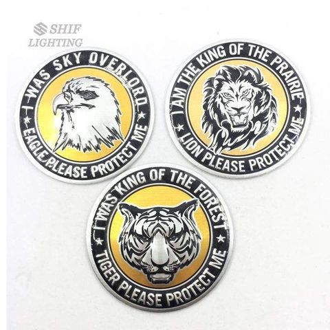 4pcs 56mm Aluminum Eagle Tiger Lion Logo Car Wheel Center Hub Cap Badge Emblem Decal Stickers