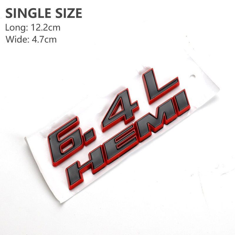 HEMI 6.4L 392 ABS Badge for Challenger, Caliber & RAM