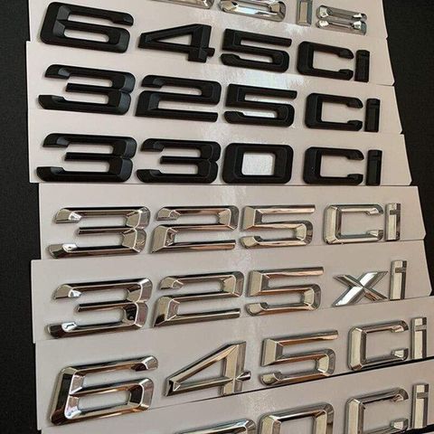 ABS Letter 325Ci 330Ci 645Ci 325xi 528xi 335ix Emblem for BMW E46 E90 E91 E92 Sports Roadster Coupe Sticker