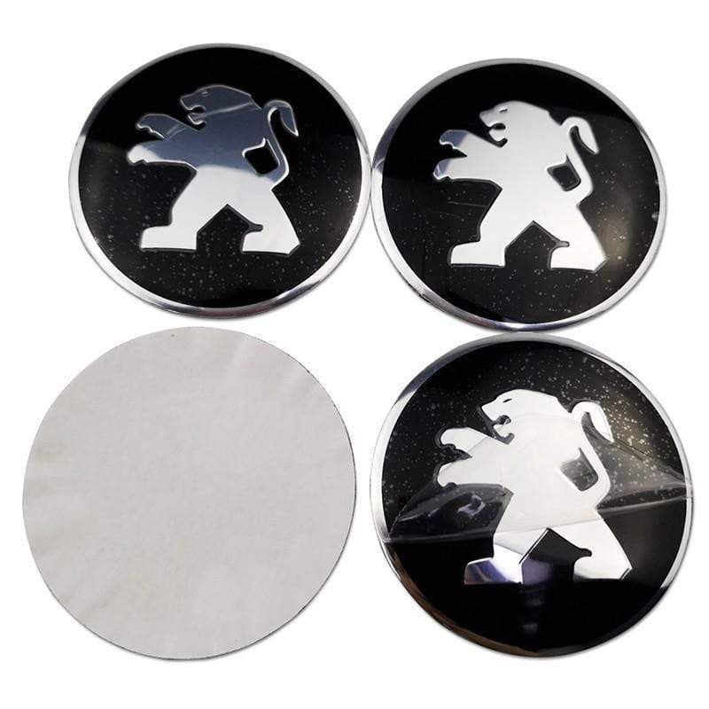 4PCS 56mm Peugeot Logo Car Wheel Center Hub Cap Sticker Auto Tire Emblem Badge Decal
