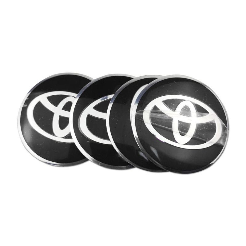 56mm 4pcs Toyota TRD VXR Vios Camry Corolla 4runner Tundra Crown Car Wheel Center Hub Cap Sticker Emblem Badge Decal