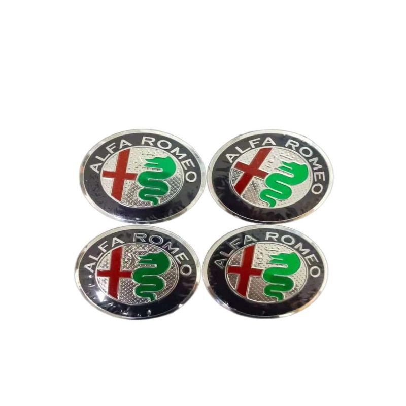 4pcs 56mm Alfa Romeo Car Wheel Center Hub Cap Sticker Auto Tire Emblem Badge Decal Accessories