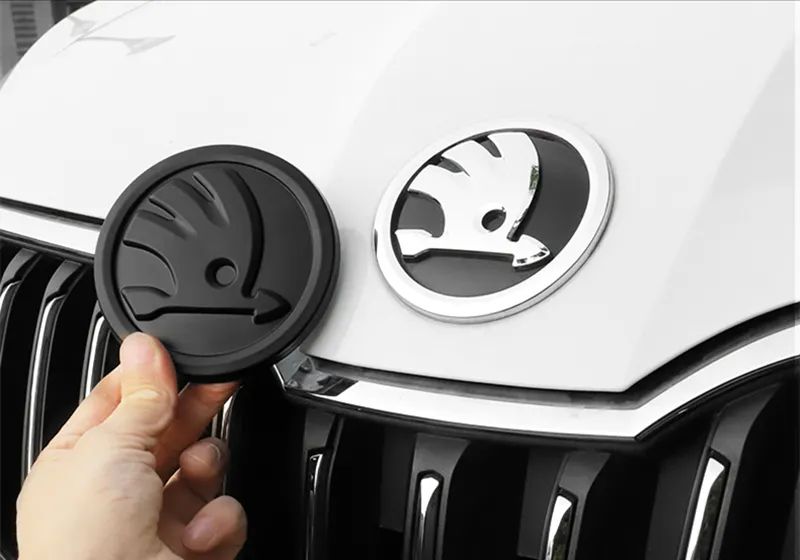 ABS Emblem For Skoda Fabia 1 2 Octavia a7 RS Superb Front Rear Boot Tailgate Sticker