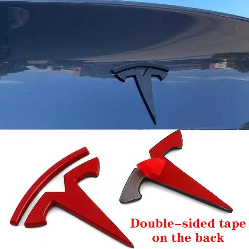 2pcs Tesla Metal Original Sticker For Model 3 Model Y Trunk Replace Emblem Stickers