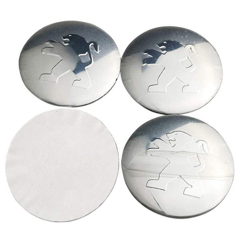 4PCS 56mm Peugeot Logo Car Wheel Center Hub Cap Sticker Auto Tire Emblem Badge Decal